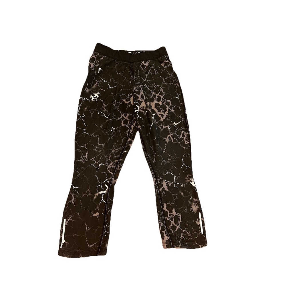 Nike Leggings Black Marble Print Yoga Pants Training Gym Workout‎ Women's Small